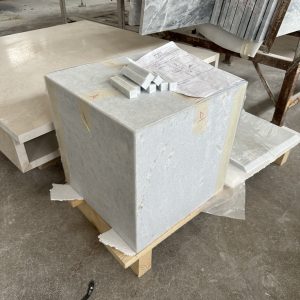 AZUL CIELO MARBLE HONED SIDE TABLE (CUBE)